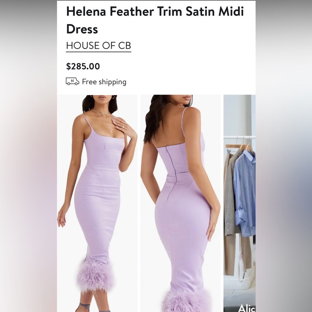 House Of CB Helena Feather Dress